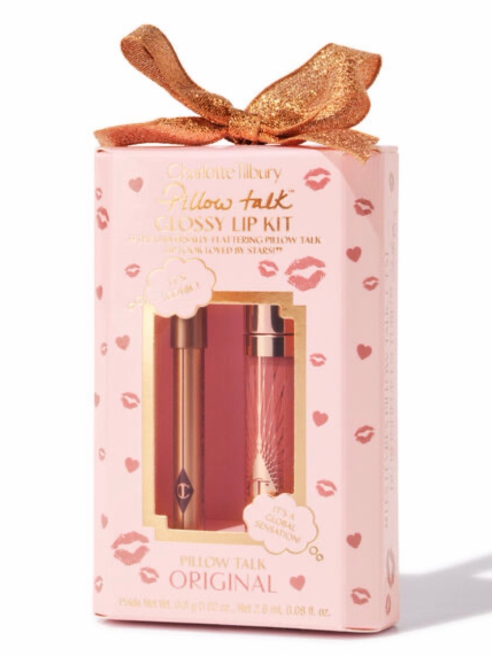 Charlotte Tilbury Pillow Talk Glossy Lip Kit — Original Rose Pink